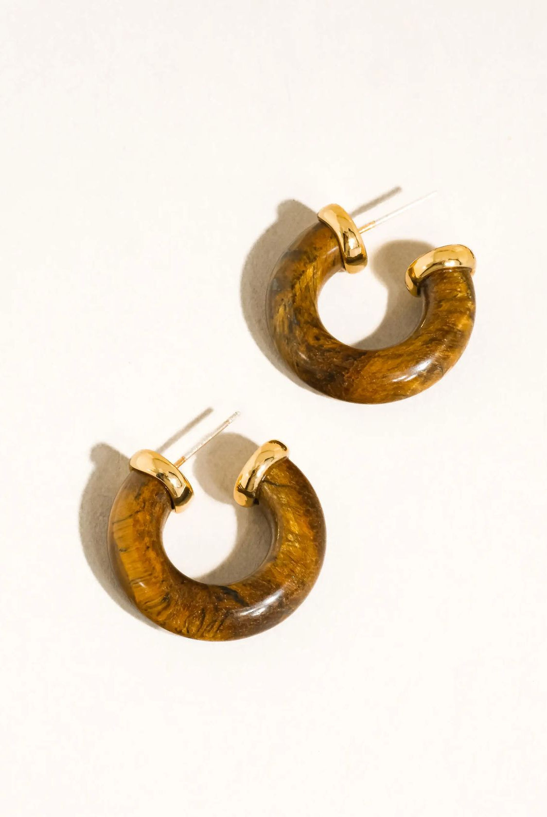 Rose & Lee Co Quinnley Hoop Earrings, 18k Gold Earrings