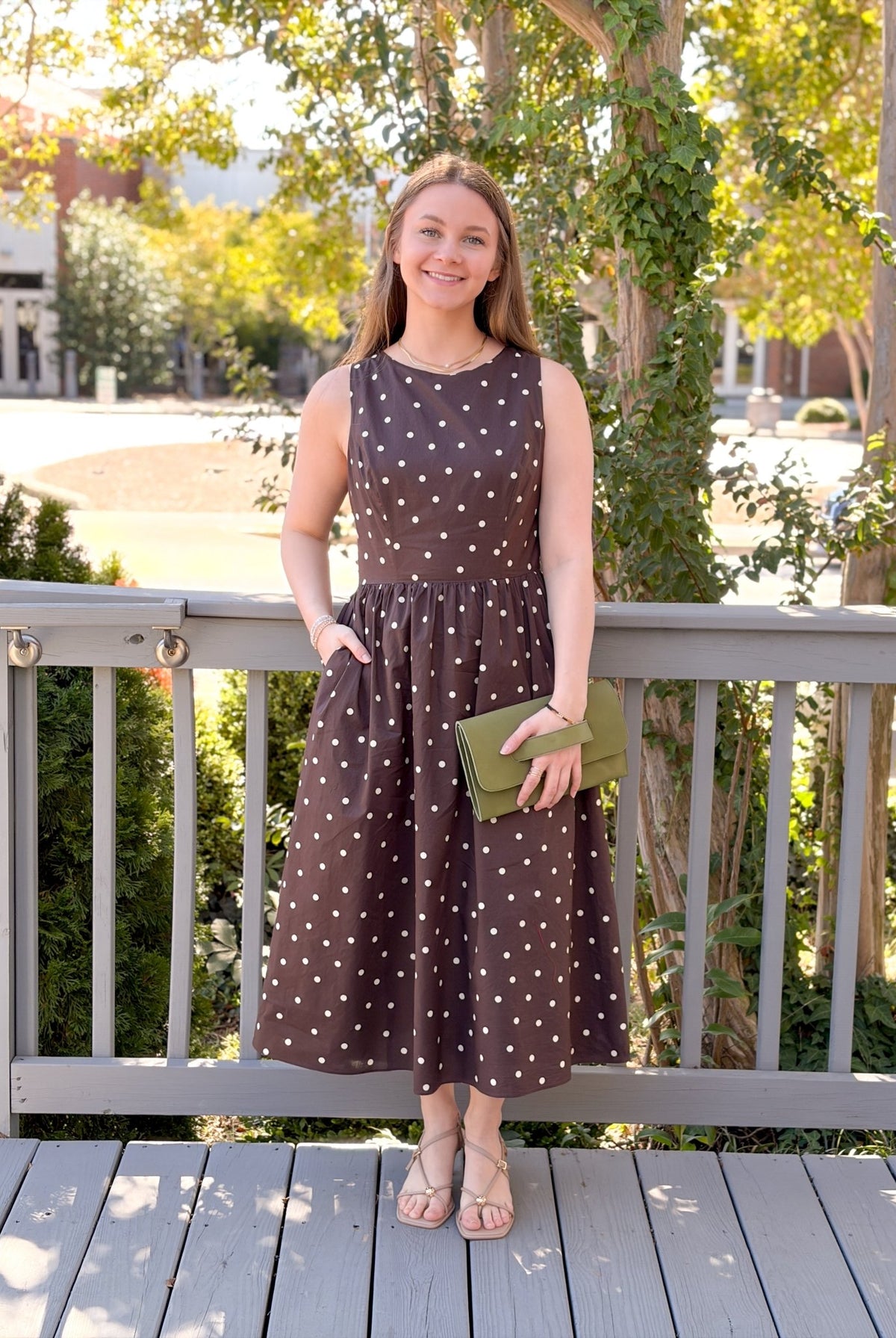 Rose & Lee Co Raelyn Dress, Brown Casual Dresses