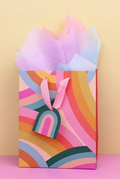 Rose & Lee Co Gift Bag, Rainbow Stripe Home & Gifts