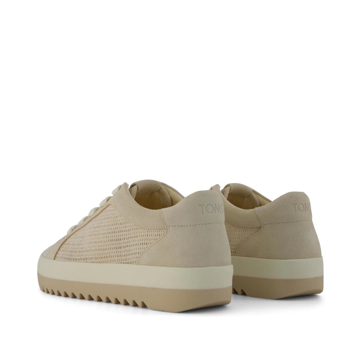 Rose & Lee Co Rea Lace - Up Platform Sneaker, Natural Mesh and Suede Accessories