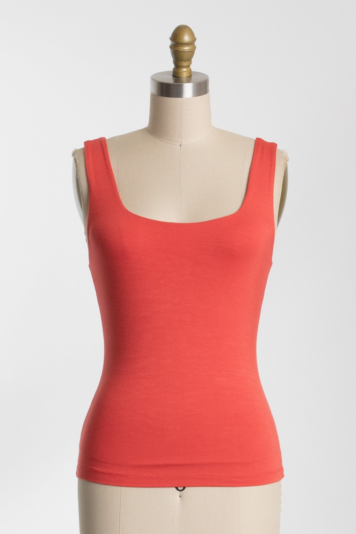 Red Double Layered Tank Top
