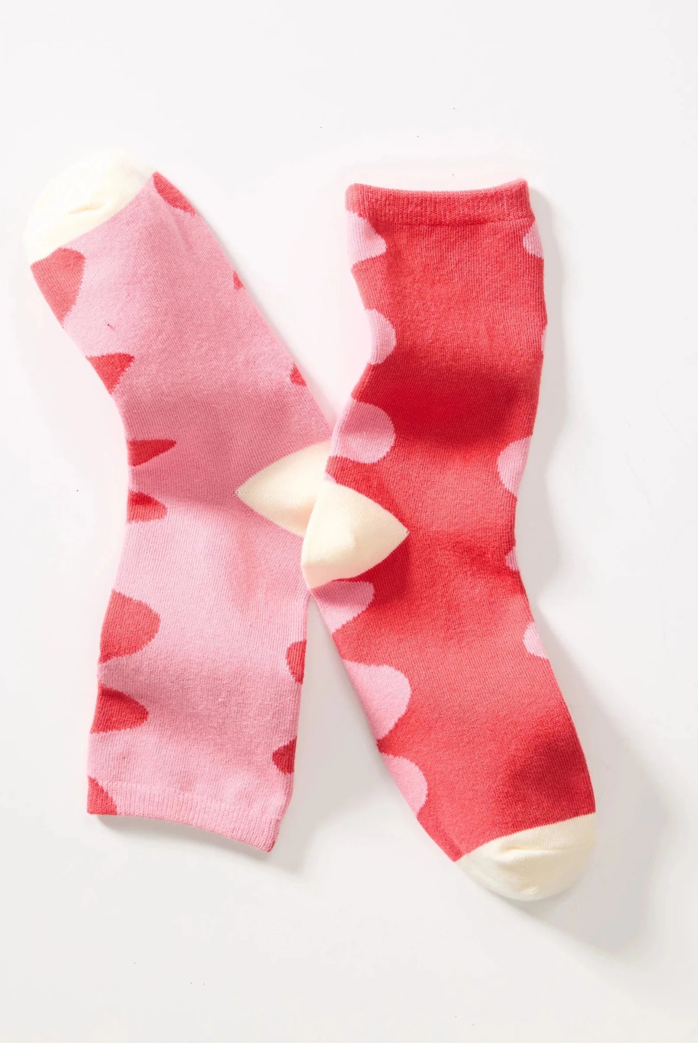 Rose & Lee Co Hi - Ankle Crew Sock, Red/Pink by Marine Layer Accessories
