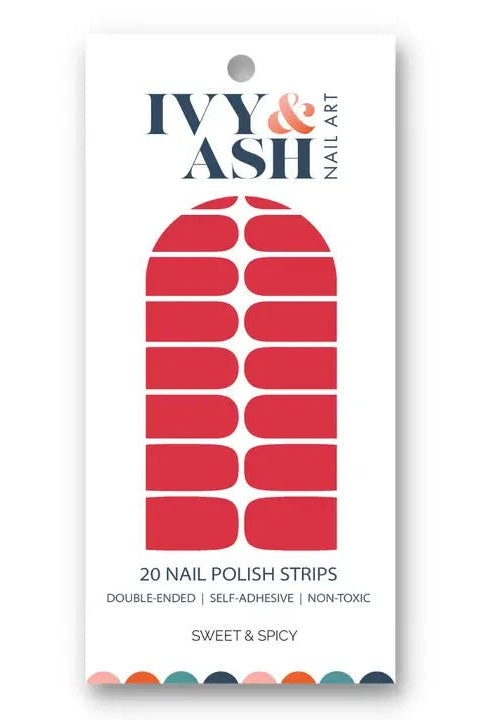 Rose & Lee Co Nail Wraps, Sweet & Spicey Red Bath & Body