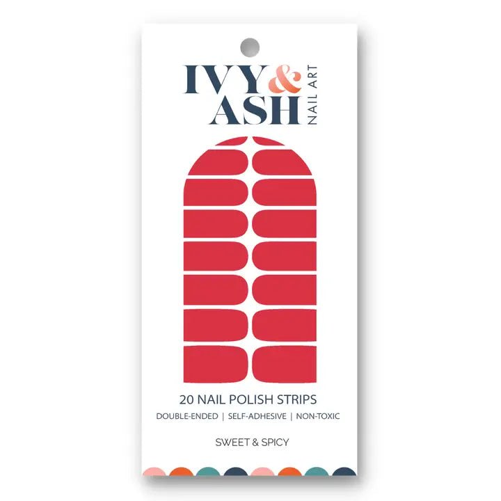Rose & Lee Co Nail Wraps, Sweet & Spicey Red Bath & Body