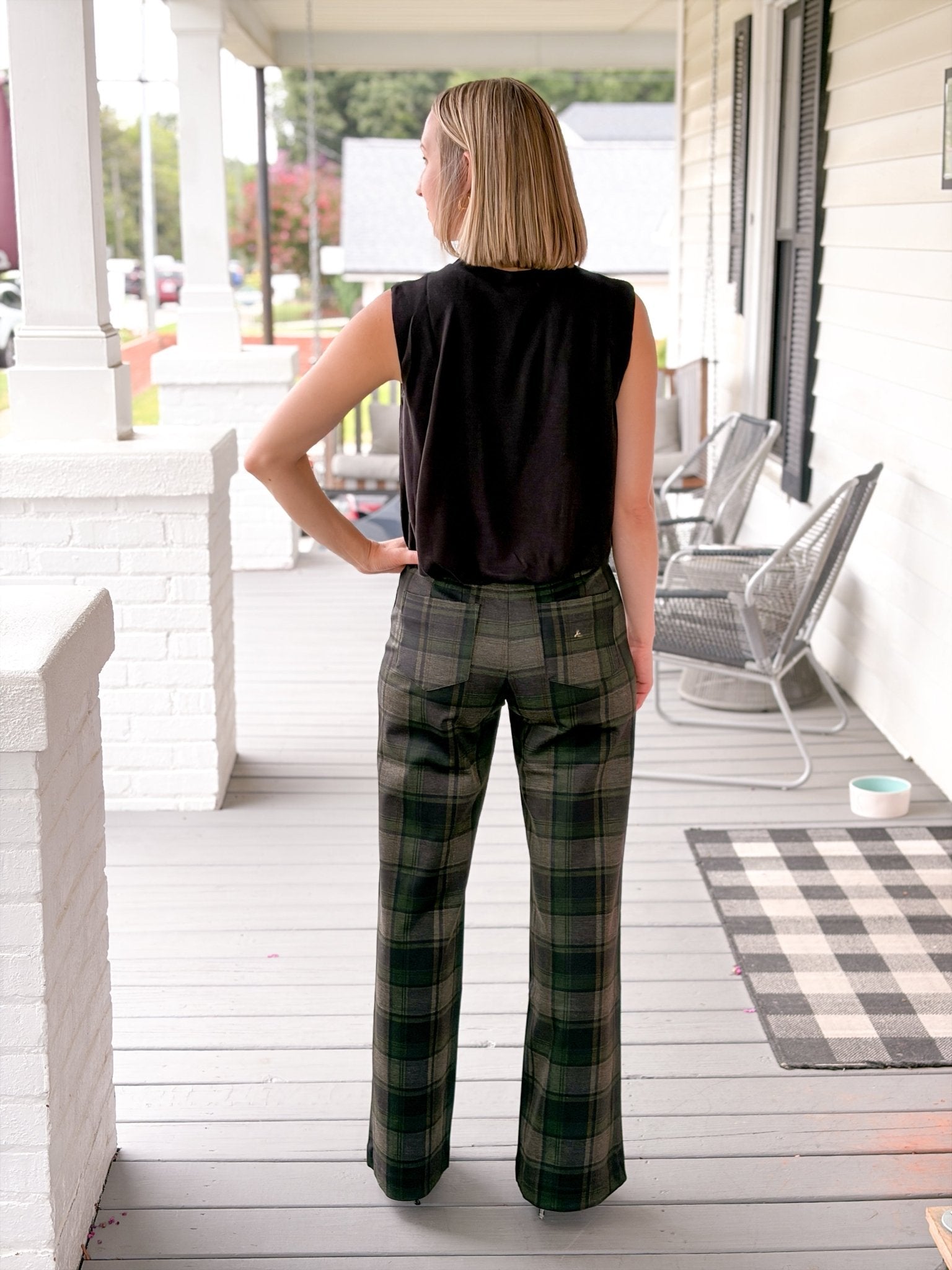 Rose & Lee Co Relay Pants, Kalamata Plaid by Sanctuary Pants