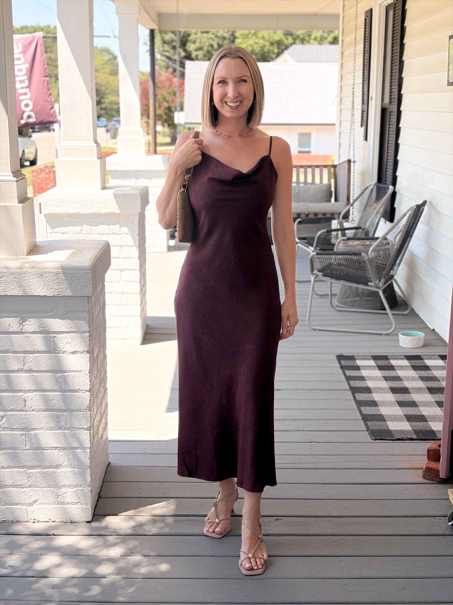 Rose & Lee Co Rhea Dress, Eggplant Event Dress