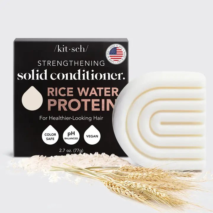 Rose & Lee Co Rice Water Protein Conditioner Bar for Hair Growth Hair