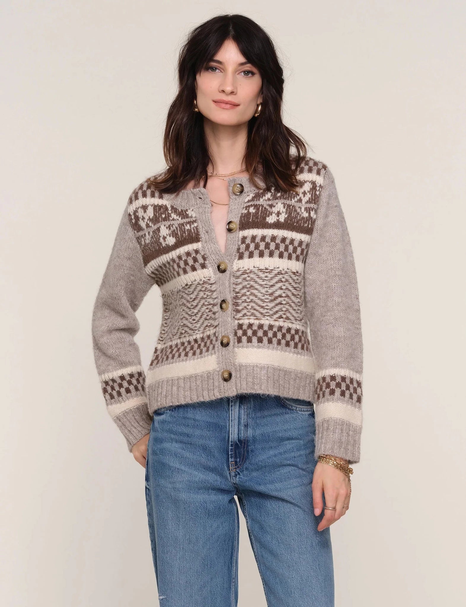 Rose & Lee Co Rocky Cardigan, Mocha Cardigan