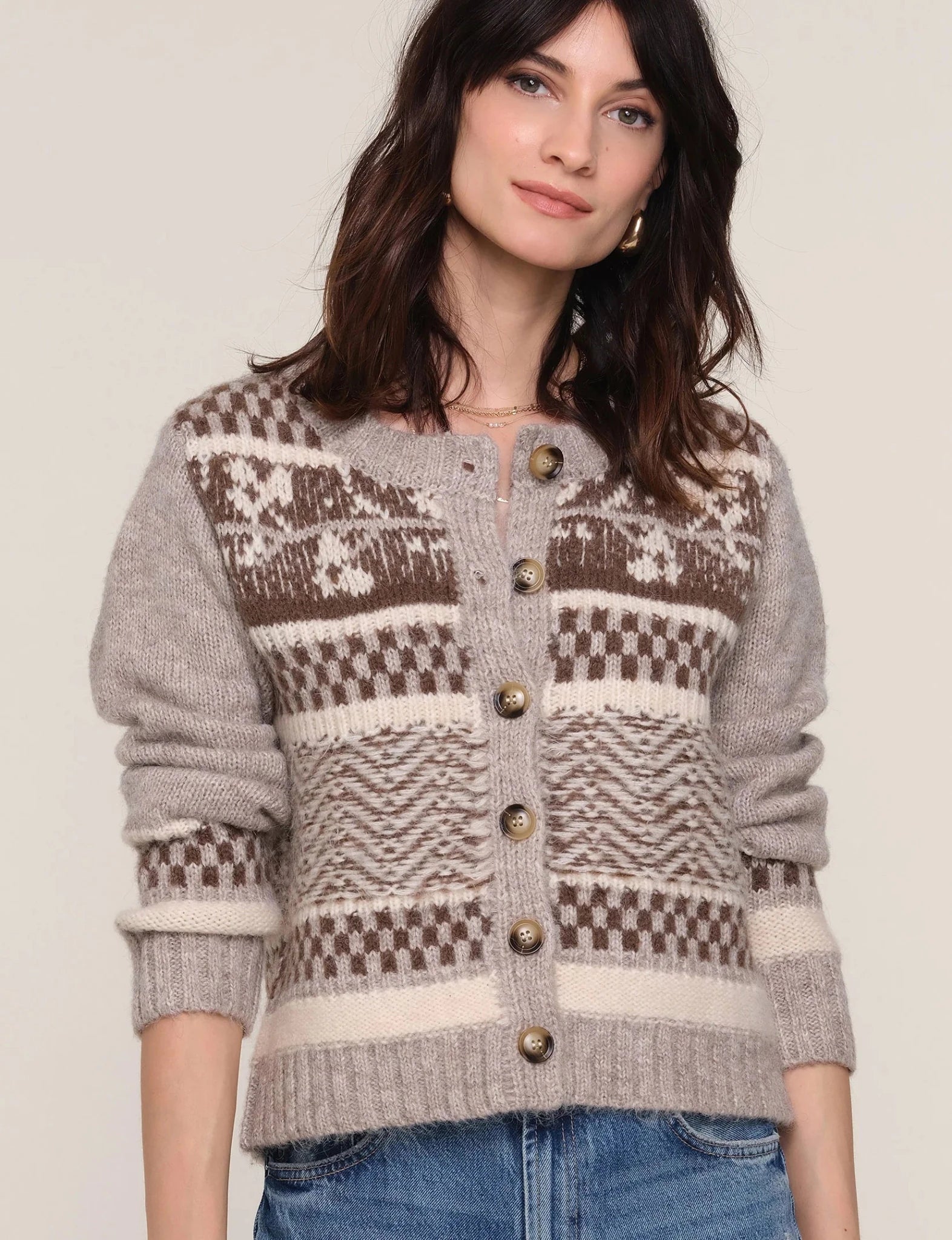 Rose & Lee Co Rocky Cardigan, Mocha Cardigan