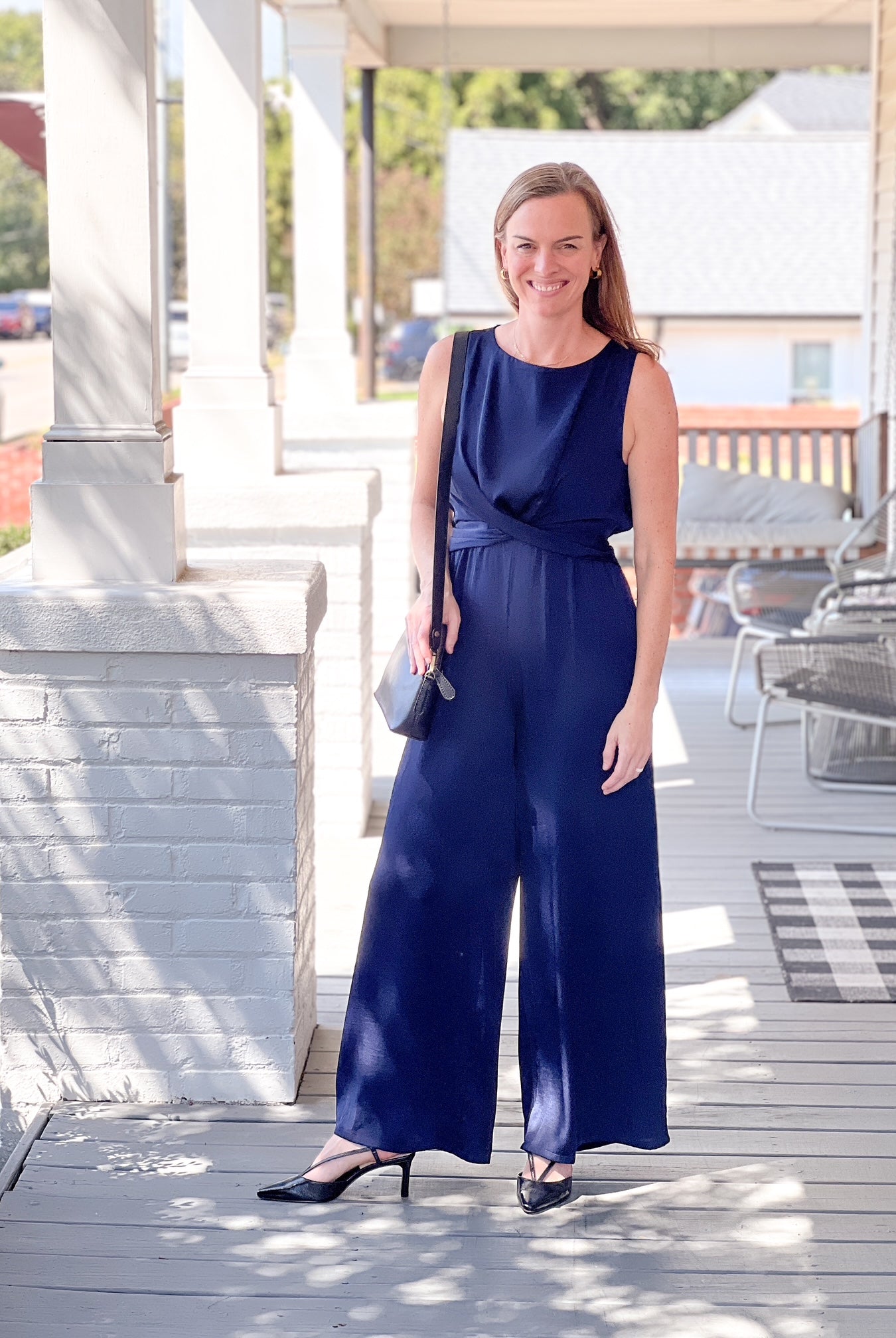 Rose & Lee Co Royalty Jumpsuit, Navy Jumpsuit