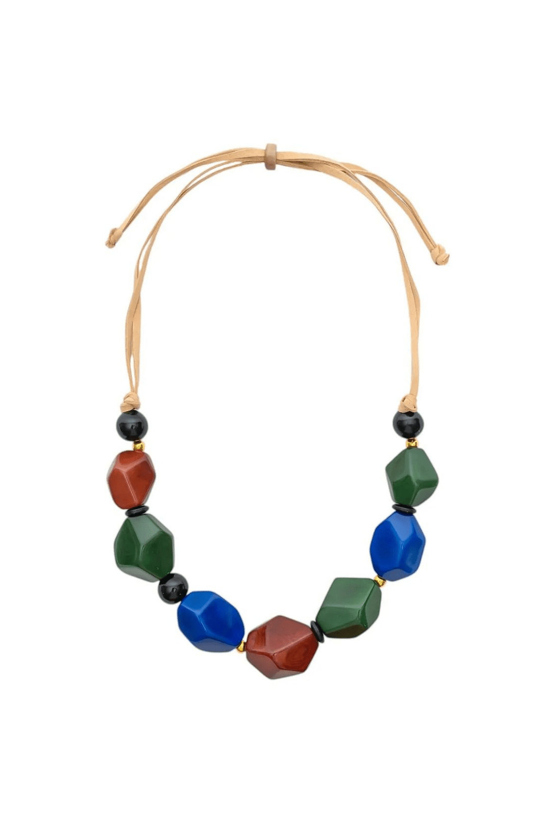 Rose & Lee Co Rue Necklace, Forest Green Combo Necklaces