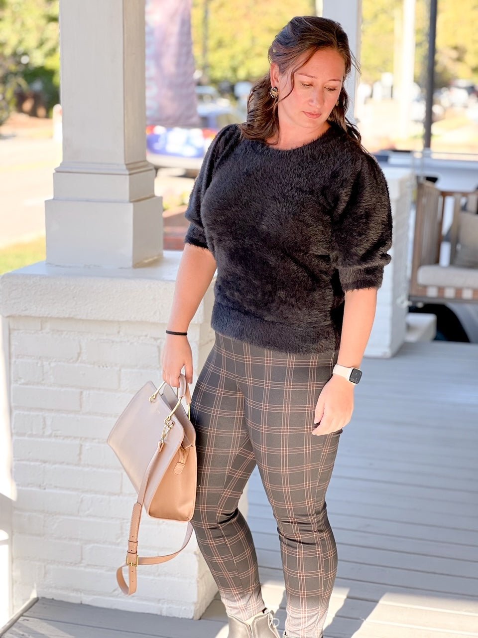 Rose & Lee Co Runway Leggings, Garnet Plaid by Sanctuary unknown
