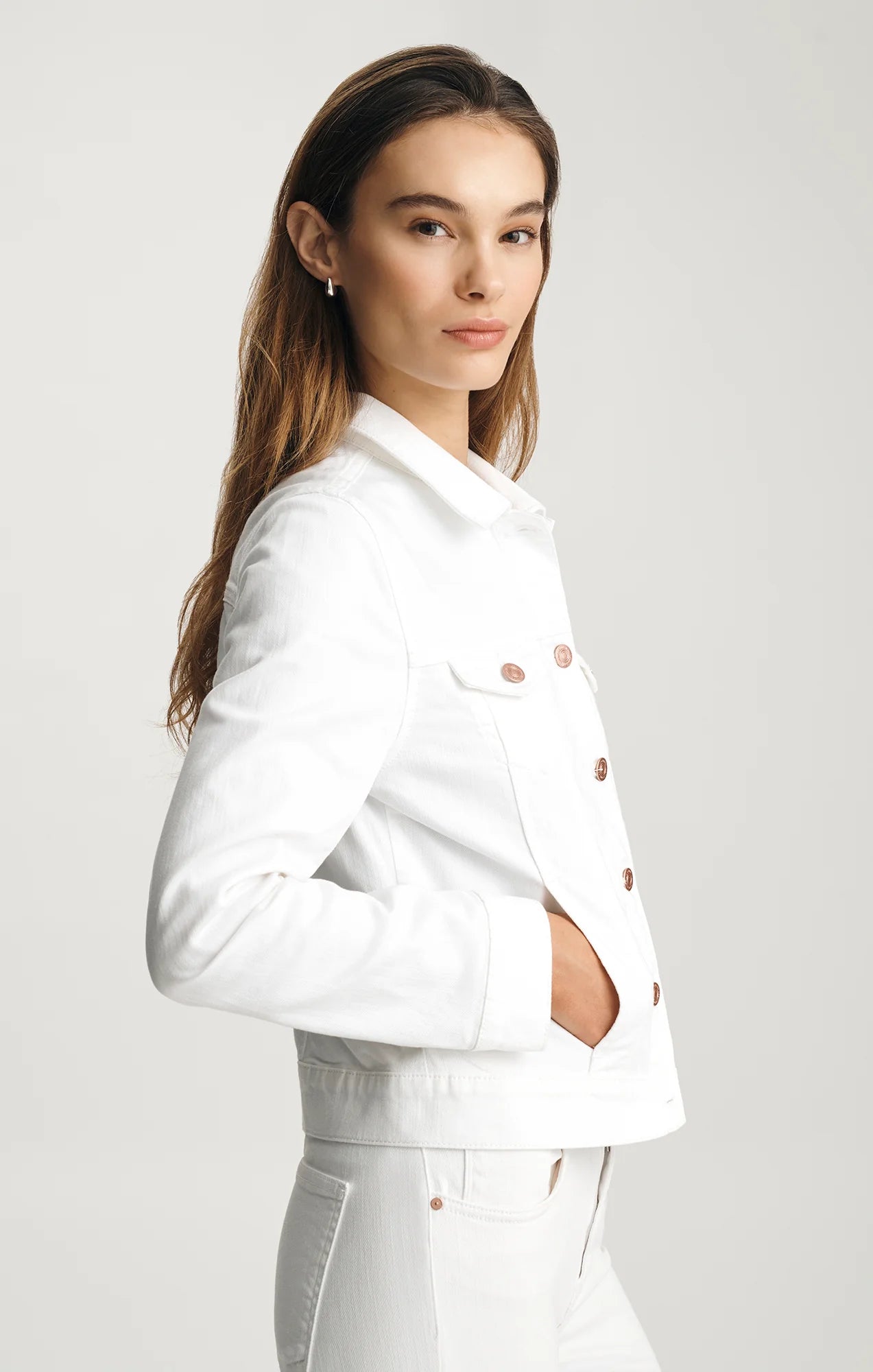 Bright White Denim Jacket