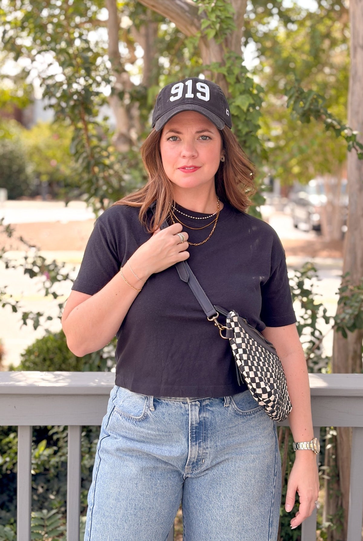 Rose & Lee Co Samira Tee, Black short sleeve