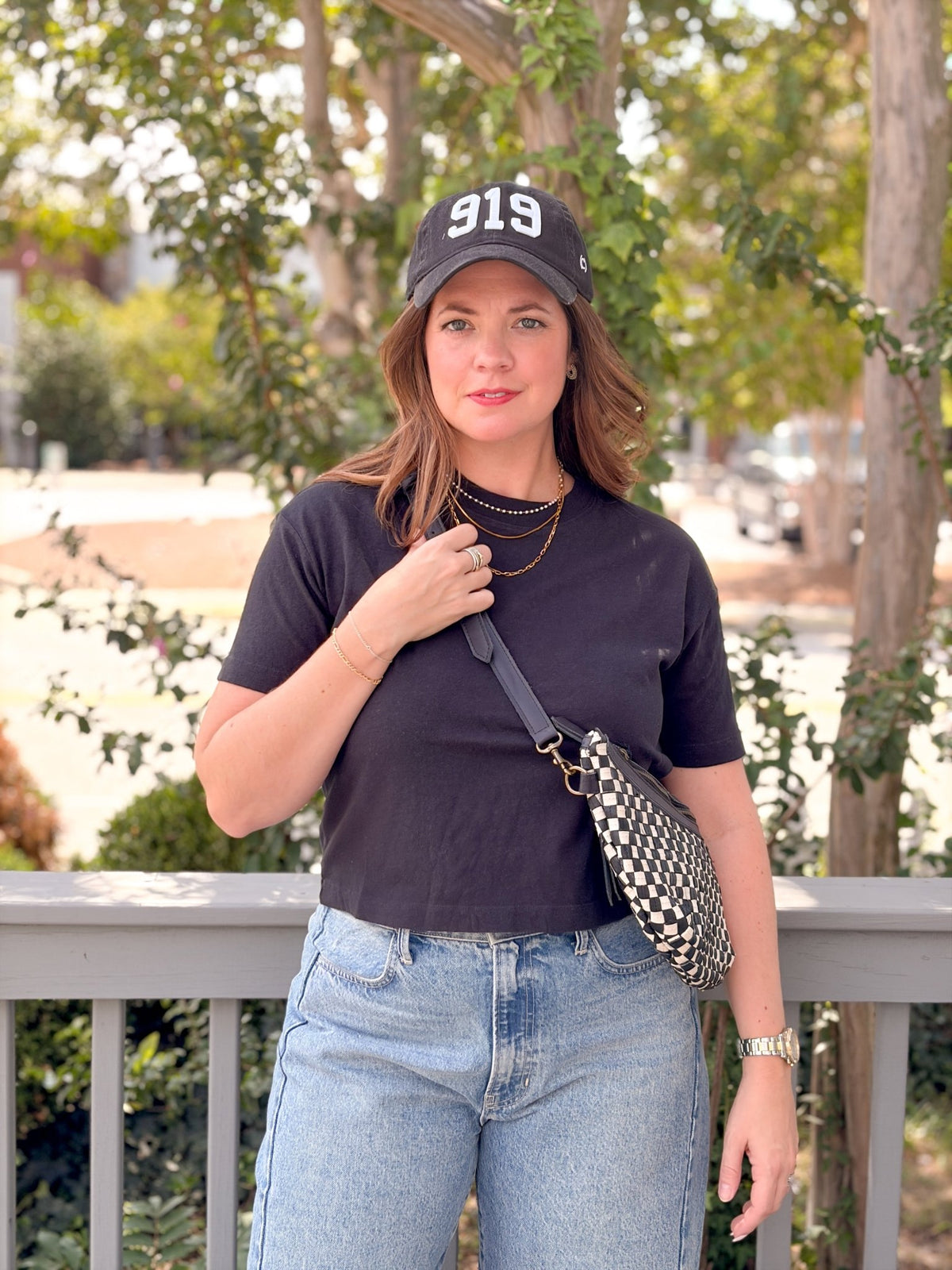 Rose & Lee Co Samira Tee, Black short sleeve