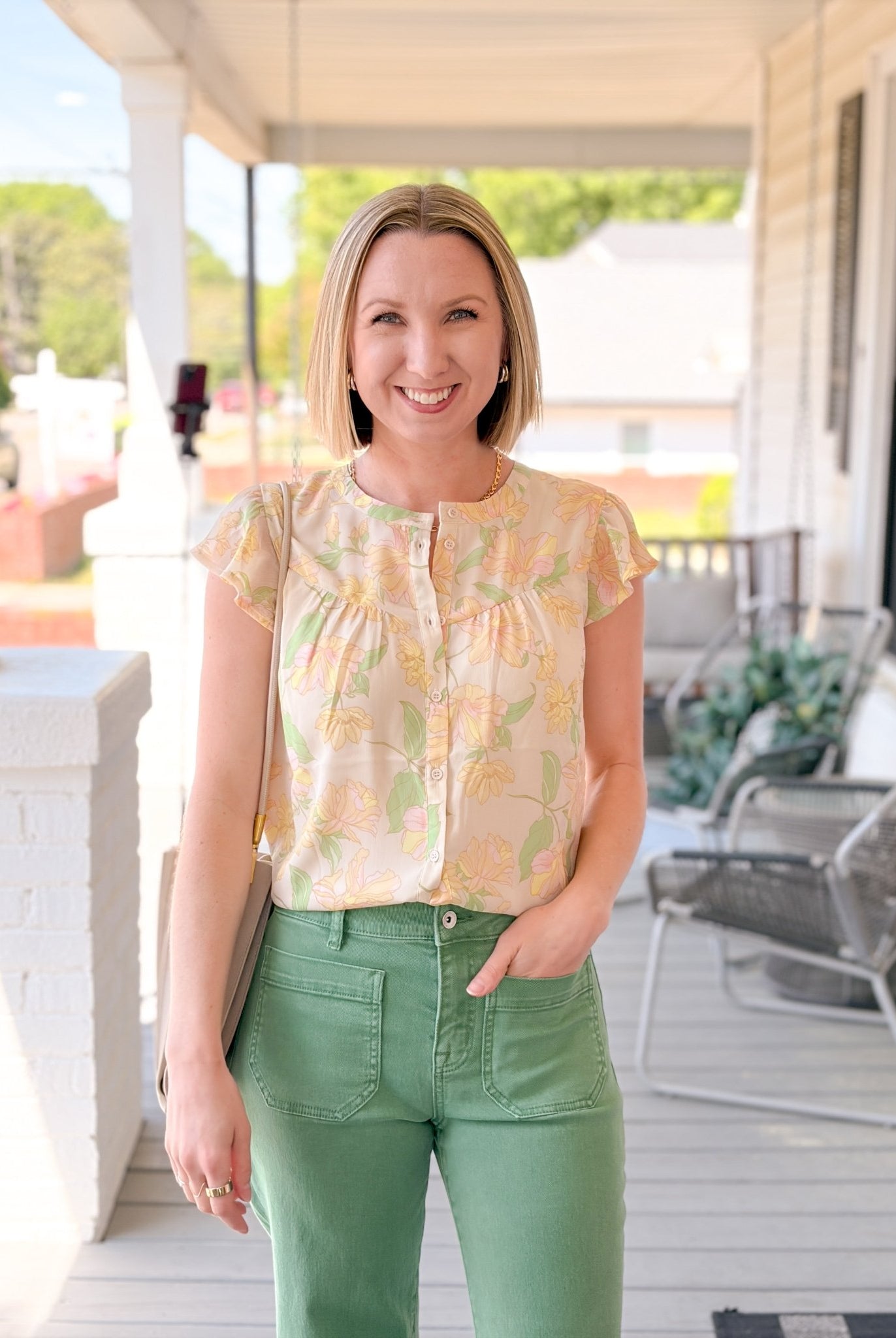 Rose & Lee Co Free Spirited Top, Gentle Lily by Sanctuary Work Tops