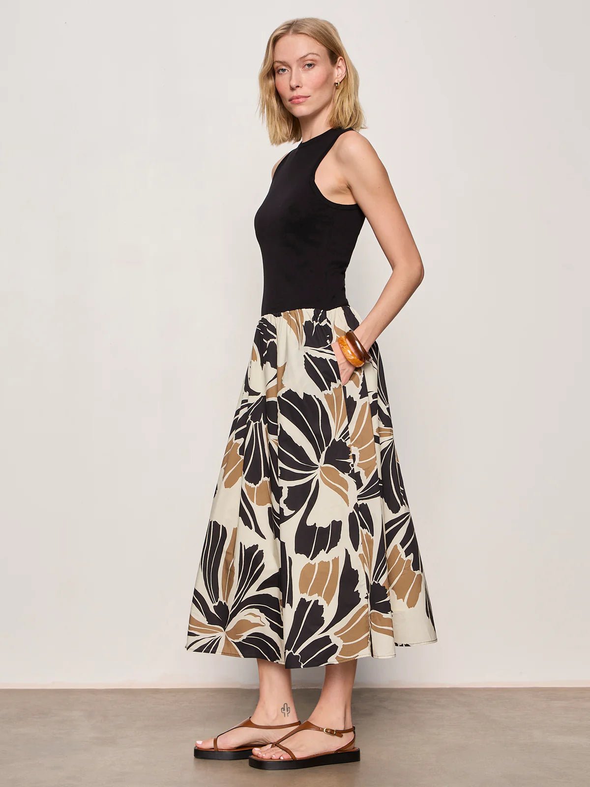 Rose & Lee Co Sandbar Dress, Lotus/Black by Sanctuary Work Dress