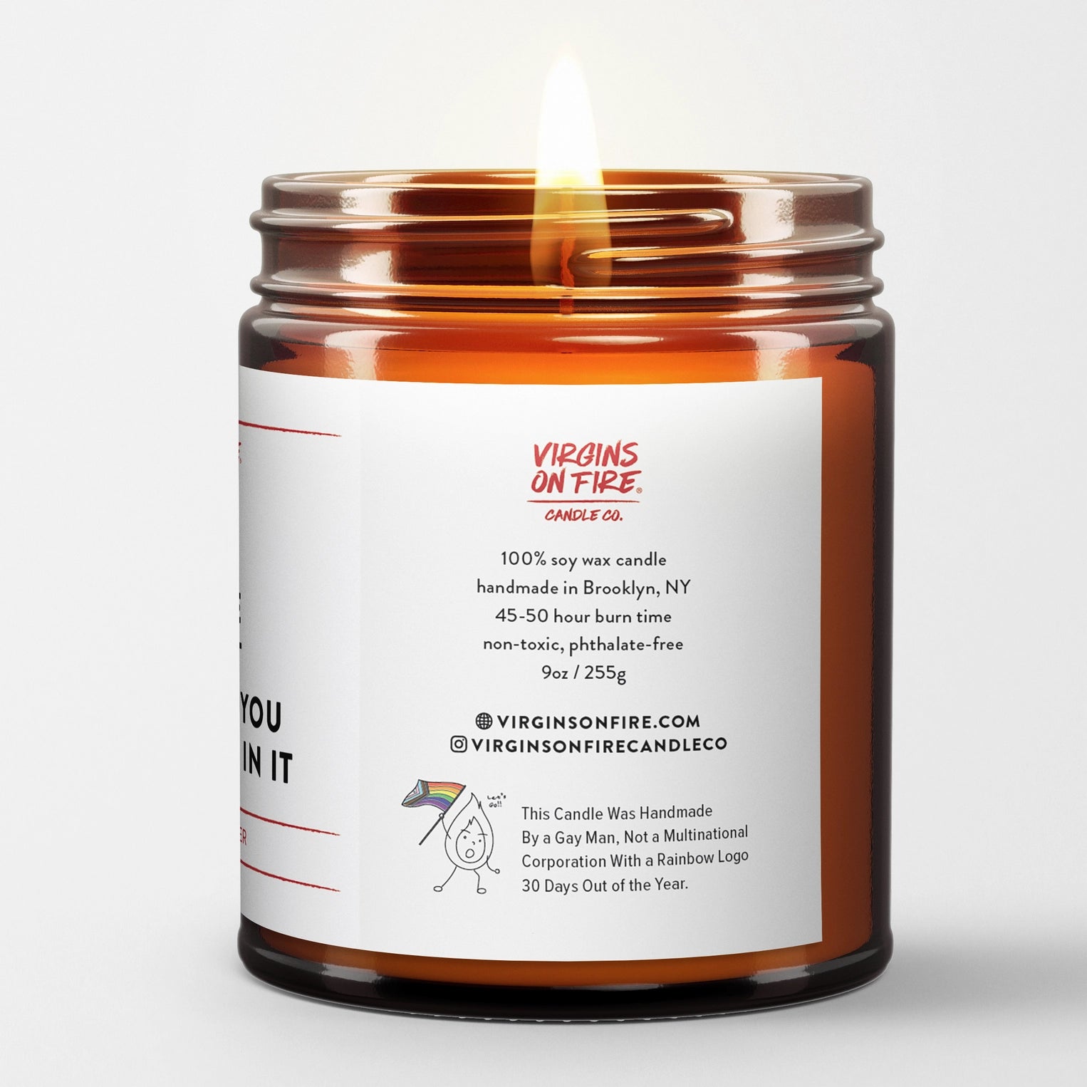 Rose & Lee Co Science Doesn't Care If You Believe In It Candle, Oakmoss & Amber Candles