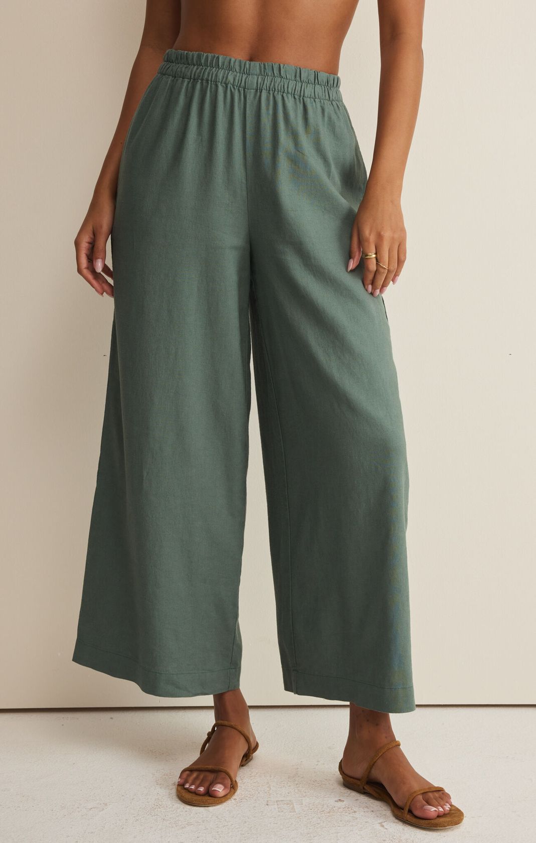 Rose & Lee Co Scout Linen Pants, Everglade by Z Supply Pants