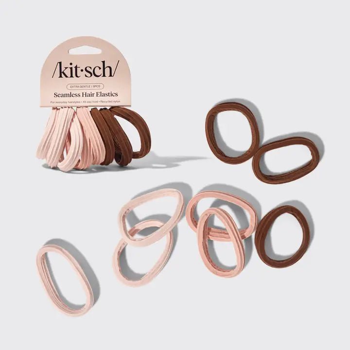 Rose & Lee Co Seamless Hair Elastics 8 pc Set, Rosewood Hair