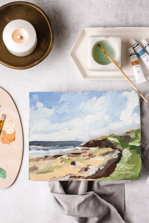 Rose & Lee Co Impressionist Painting Kit, Seashore Path Home & Gifts