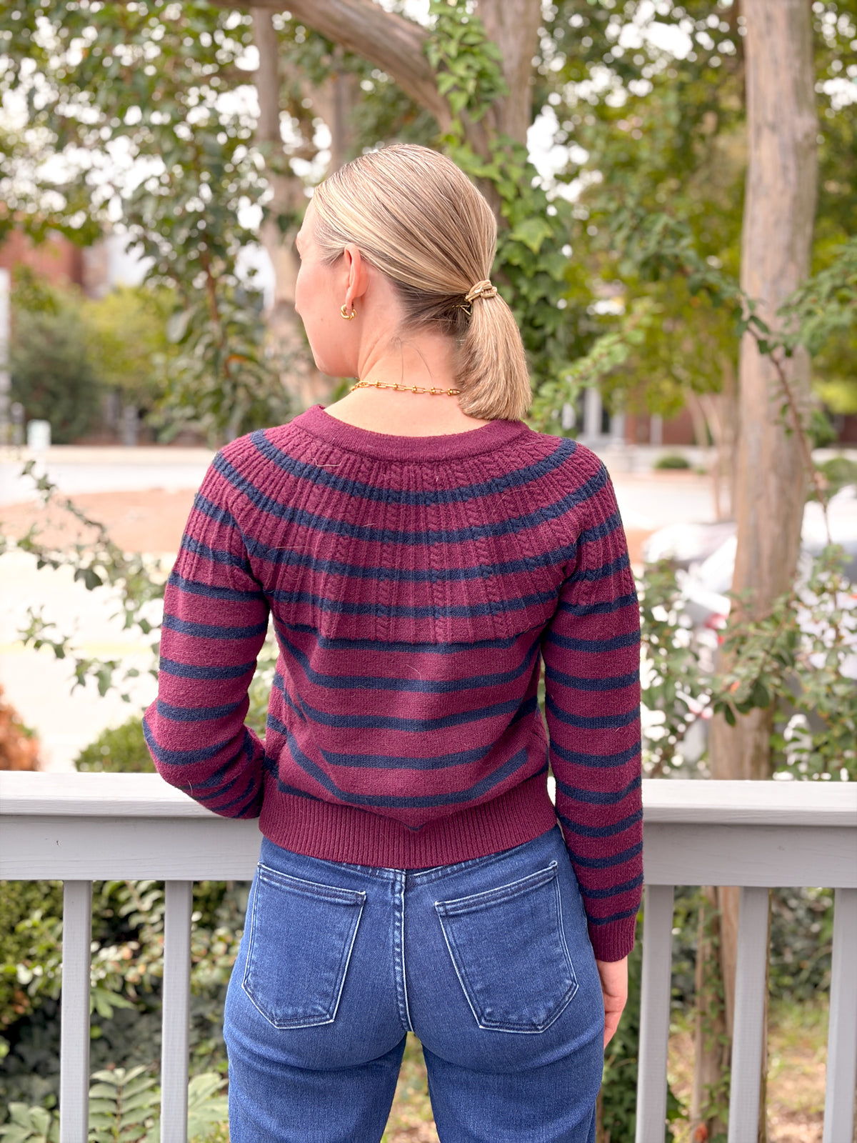 Rose & Lee Co Selene Cardigan, Merlot Cardigan