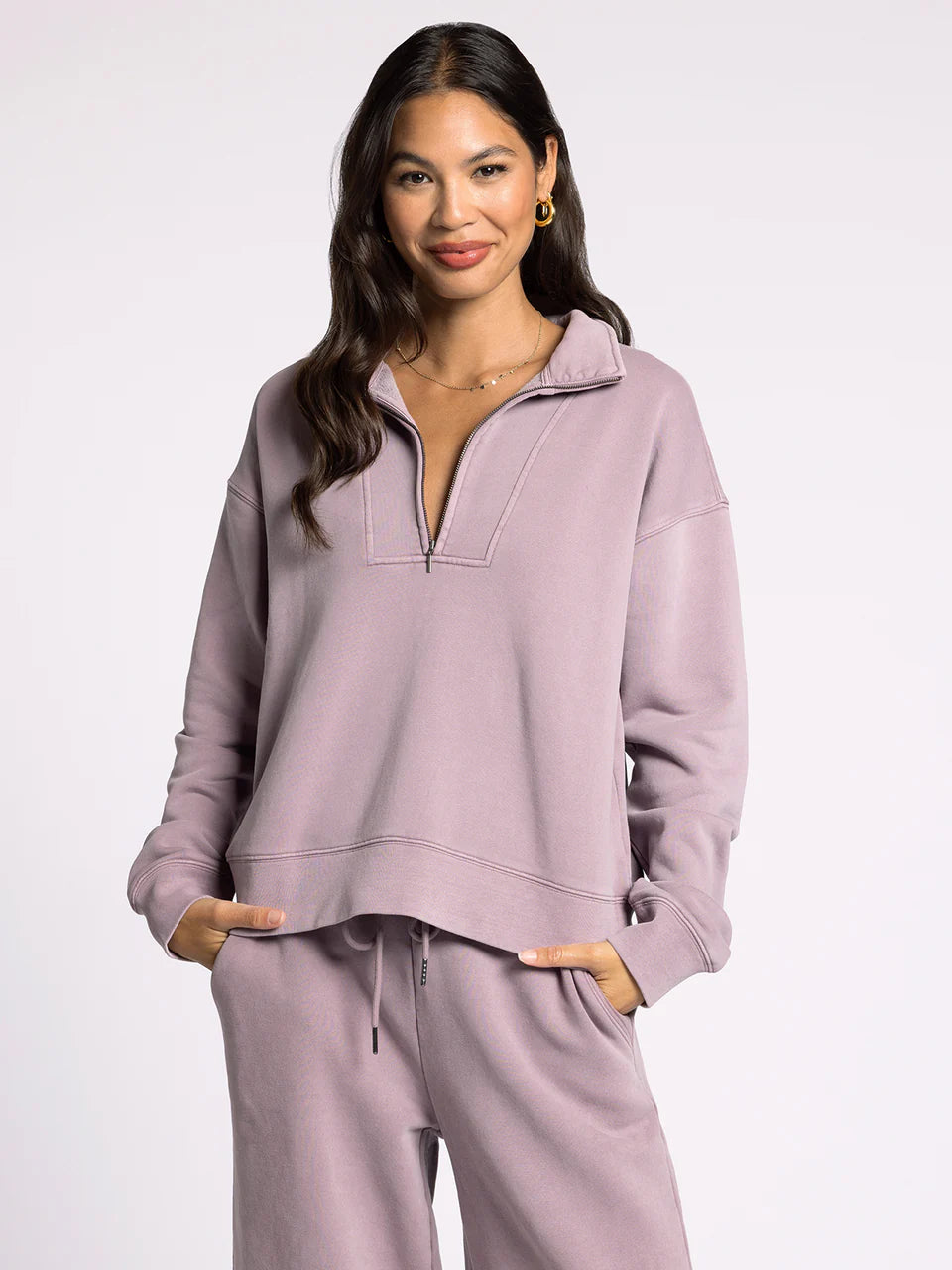 Purple Half Zip Pullover