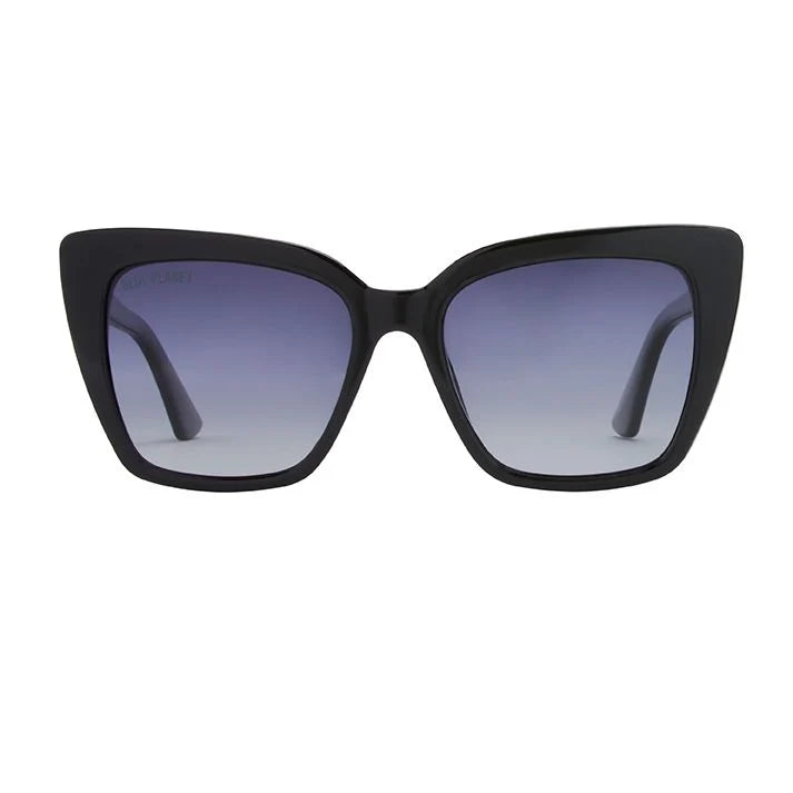 Rose & Lee Co Shya Sunglasses, Black + Gradient Grey Polarized Accessories