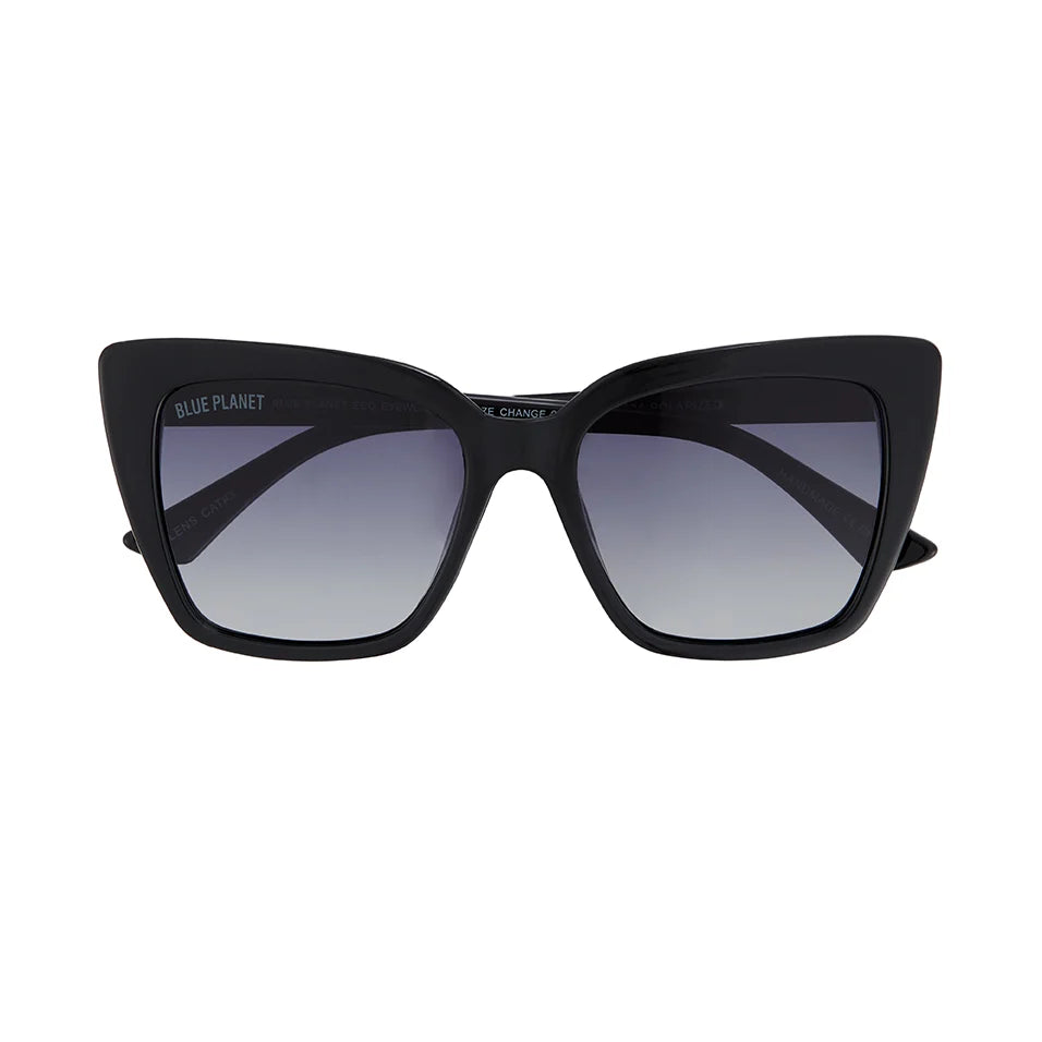 Rose & Lee Co Shya Sunglasses, Black + Gradient Grey Polarized Accessories