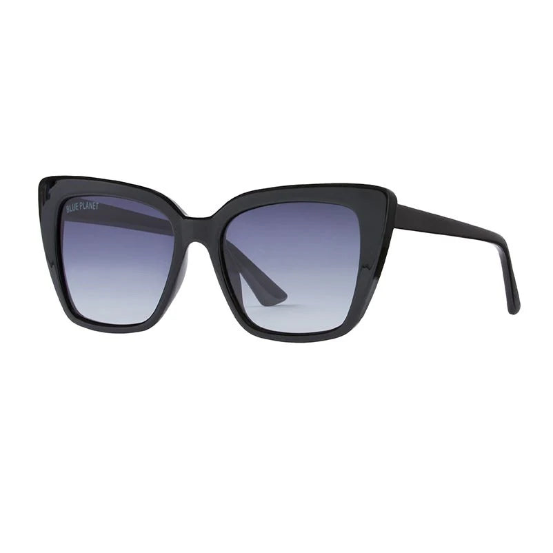 Rose & Lee Co Shya Sunglasses, Black + Gradient Grey Polarized Accessories
