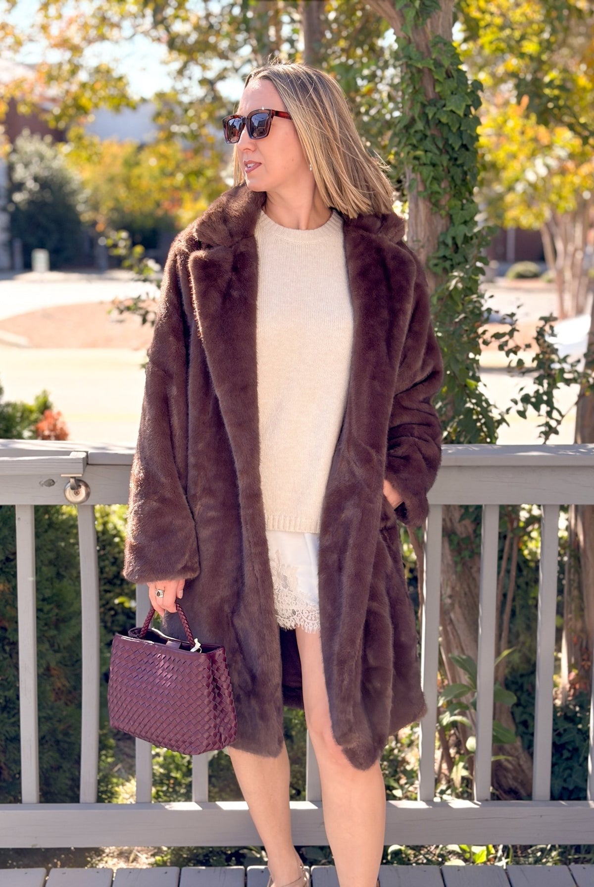 Rose & Lee Co Shyloh Fur Coat, Oak Jackets