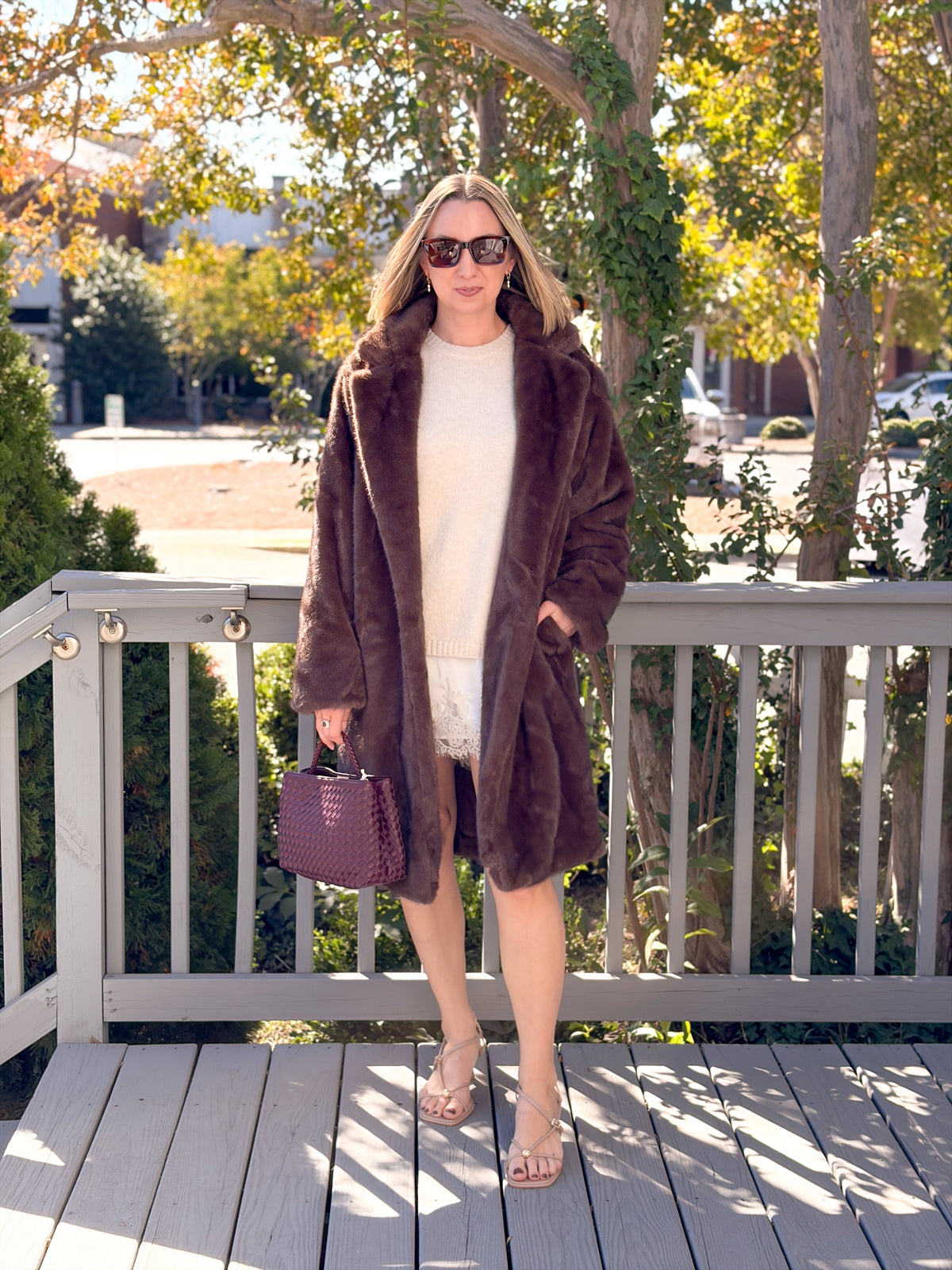 Rose & Lee Co Shyloh Fur Coat, Oak Jackets
