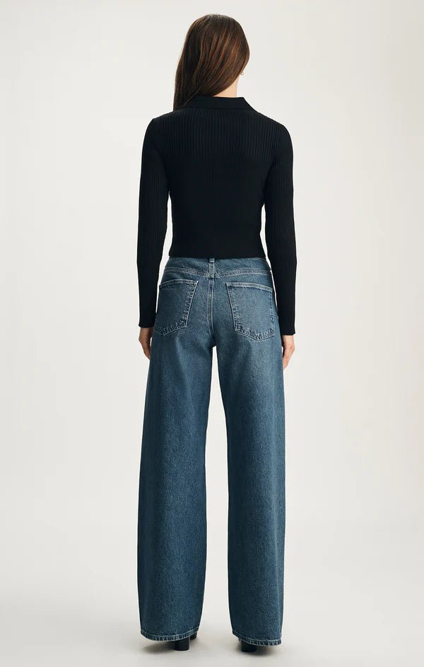 Rose & Lee Co Siena Jeans, Mid Blue Shiny by Mavi Jeans Denim