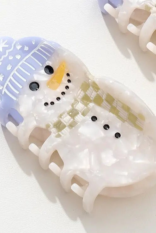 Rose & Lee Co Snowman Claw Clip Hair