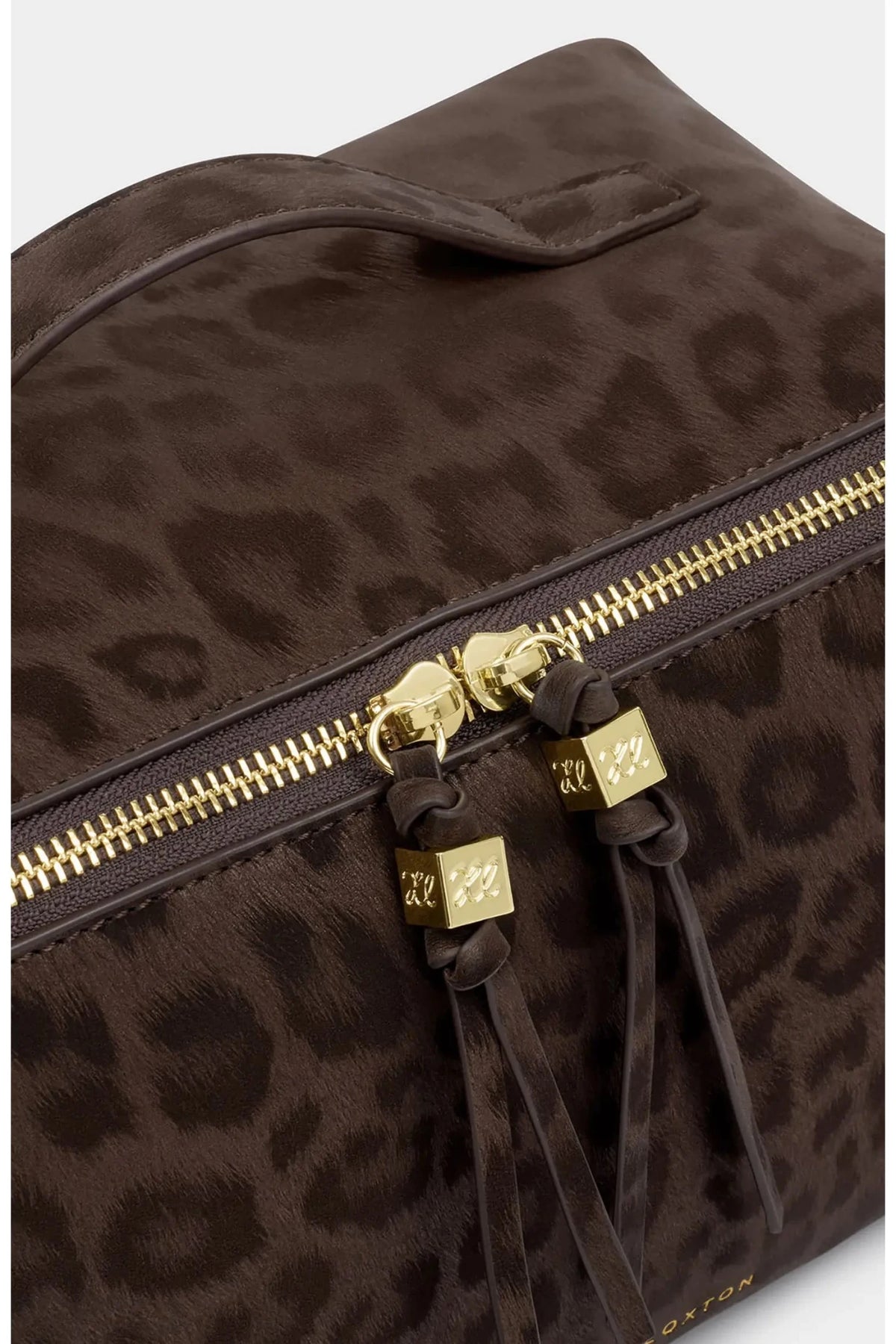 Rose & Lee Co Soho Medium Makeup Bag, Chocolate Leopard Bags