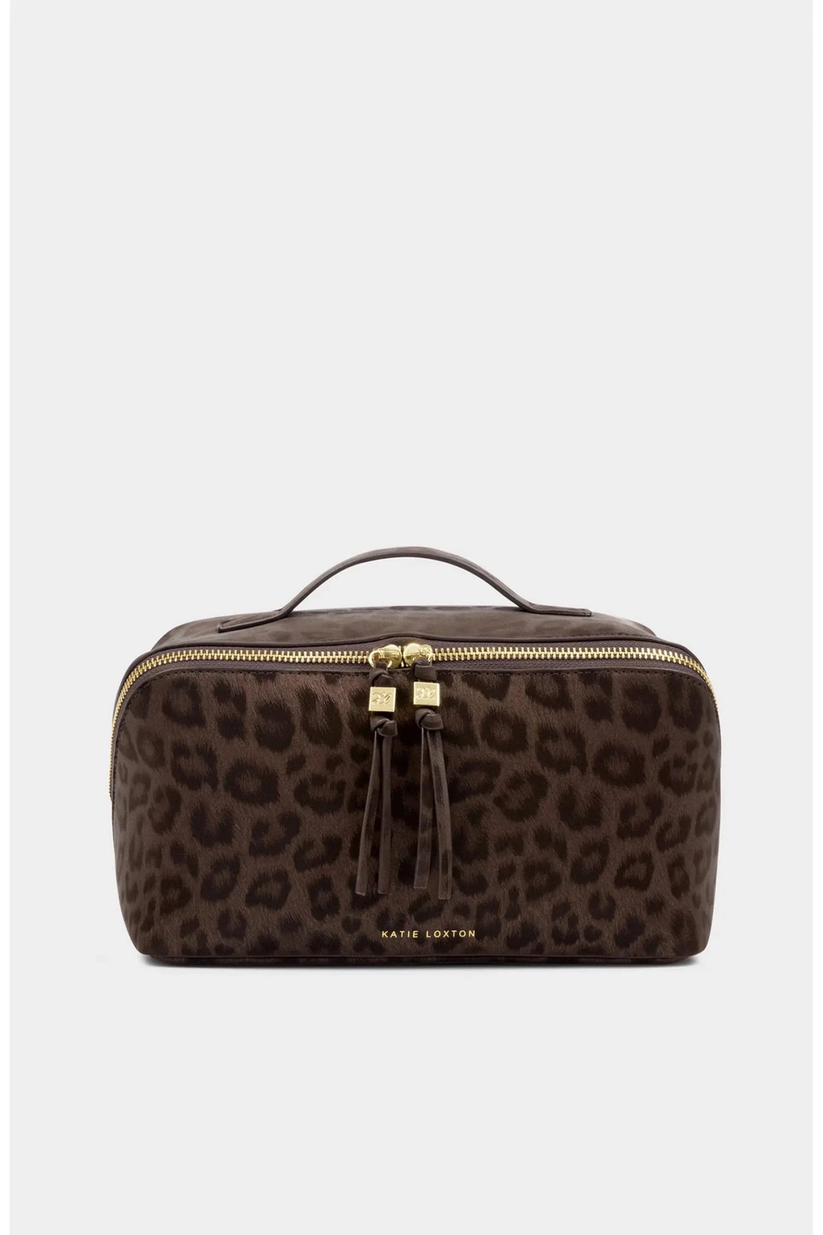 Rose & Lee Co Soho Medium Makeup Bag, Chocolate Leopard Bags