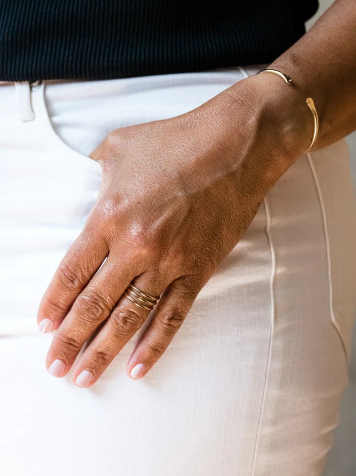 Rose & Lee Co Contour Ring, Gold Rings