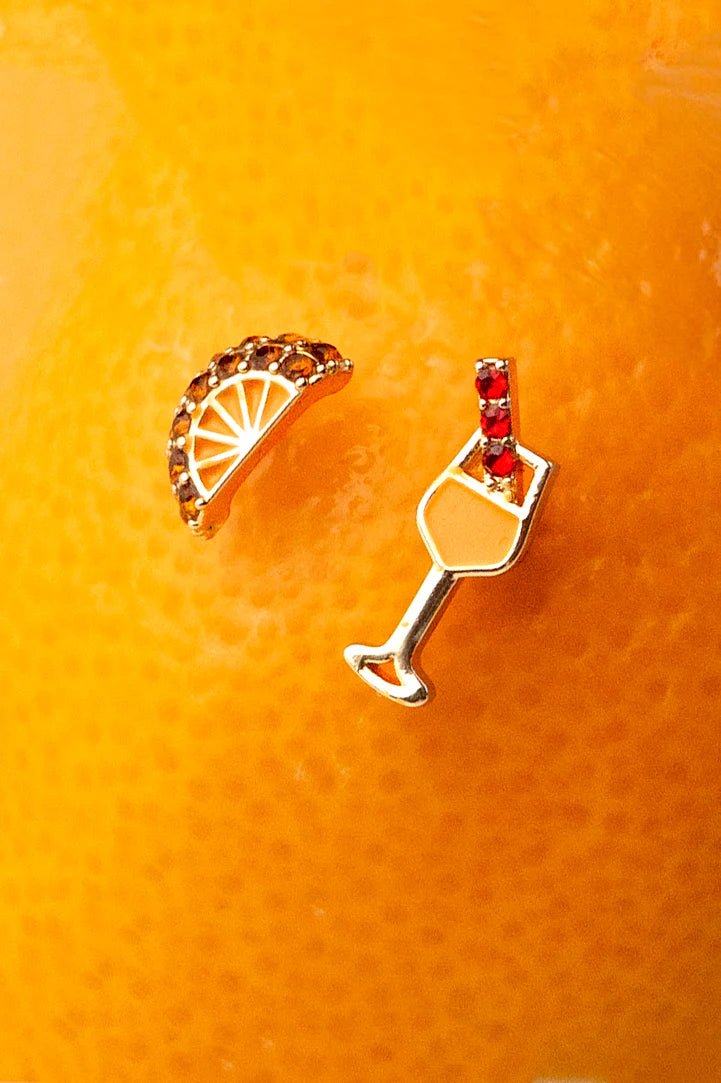Rose & Lee Co Spritz Studs, 18k Gold Plated Earrings