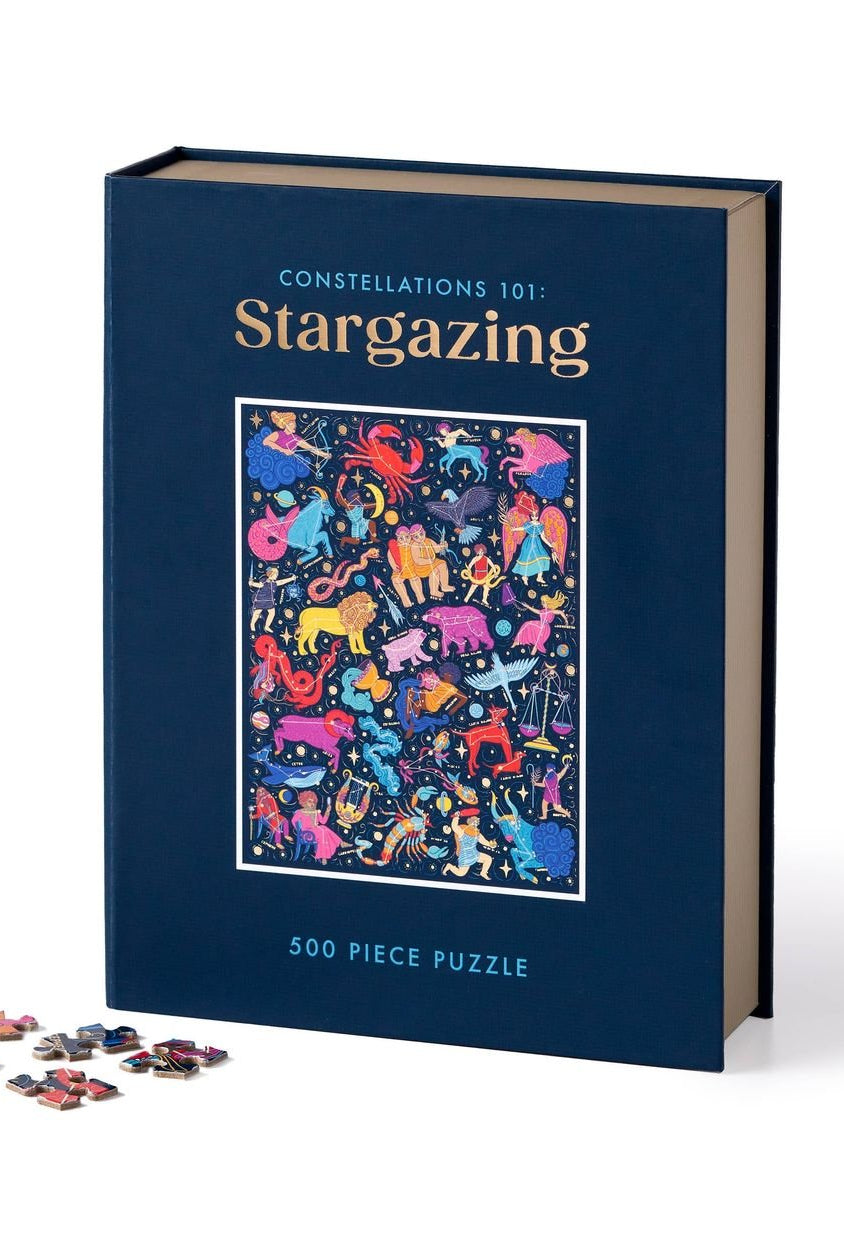 Rose & Lee Co 500 Piece Book Puzzle, Constellations 101: Stargazing Home & Gifts