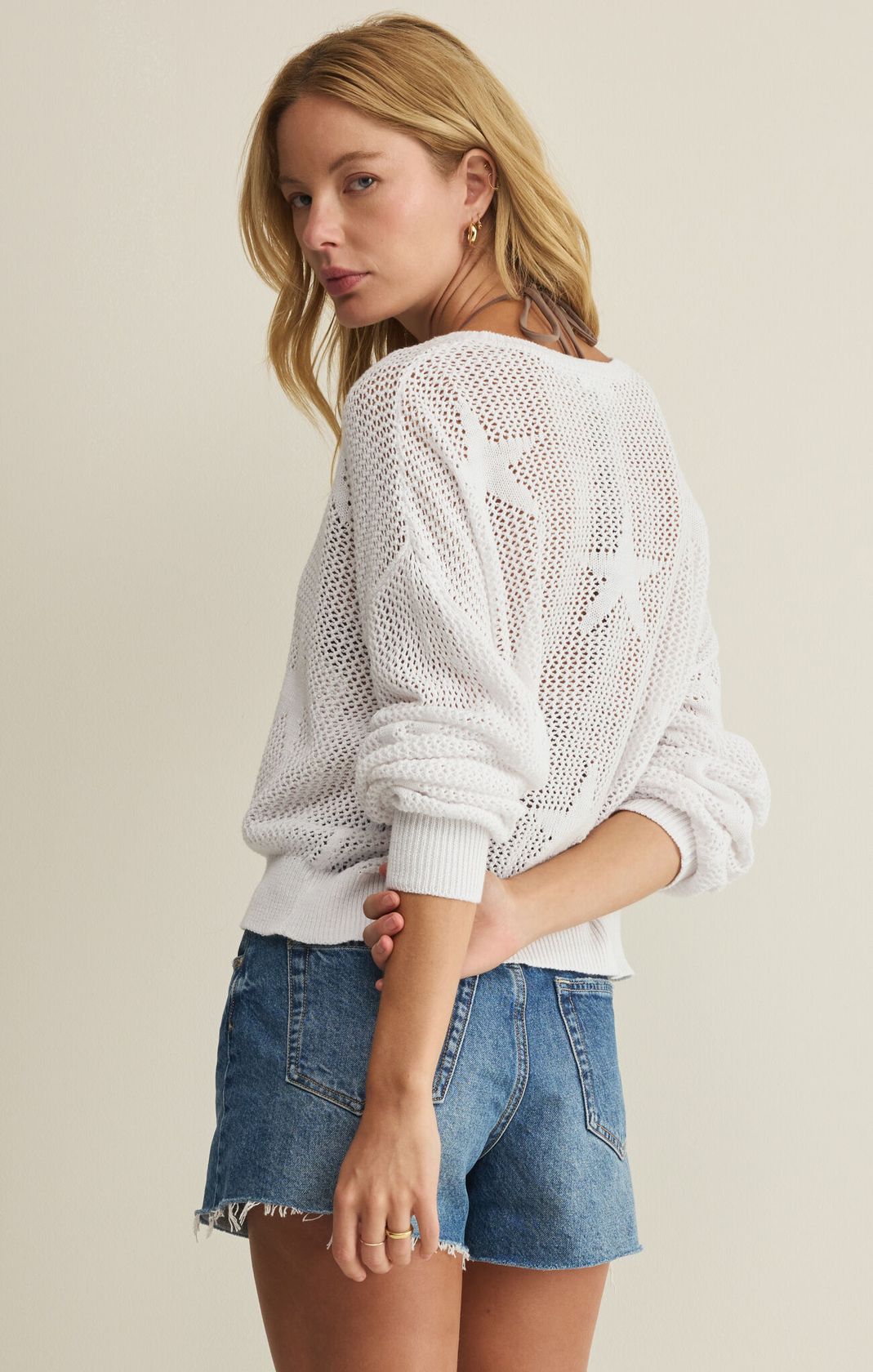 Rose & Lee Co Star Of The Show Sweater, White by Z Supply Sweaters