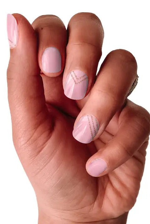 Rose & Lee Co Nail Wraps, Geometric Rose Gold & Glitter Bath & Body