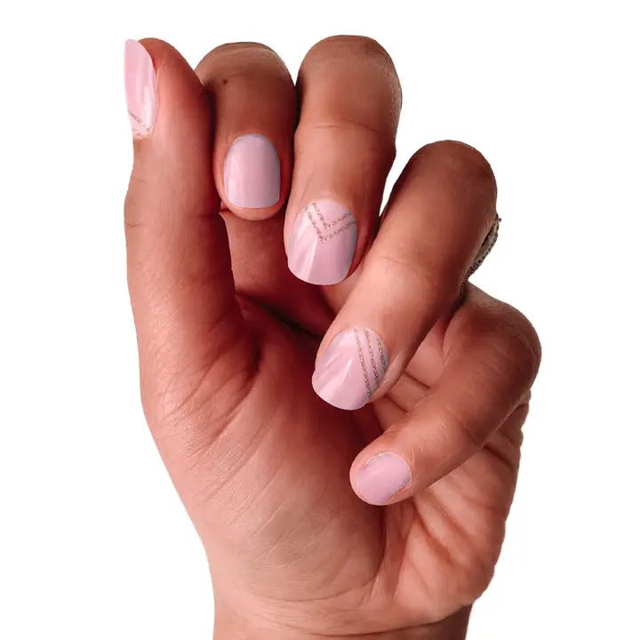Rose & Lee Co Nail Wraps, Geometric Rose Gold & Glitter Bath & Body