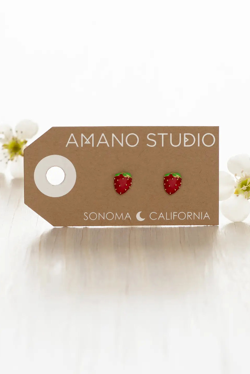 Rose & Lee Co Strawberry Stud Earrings Earrings