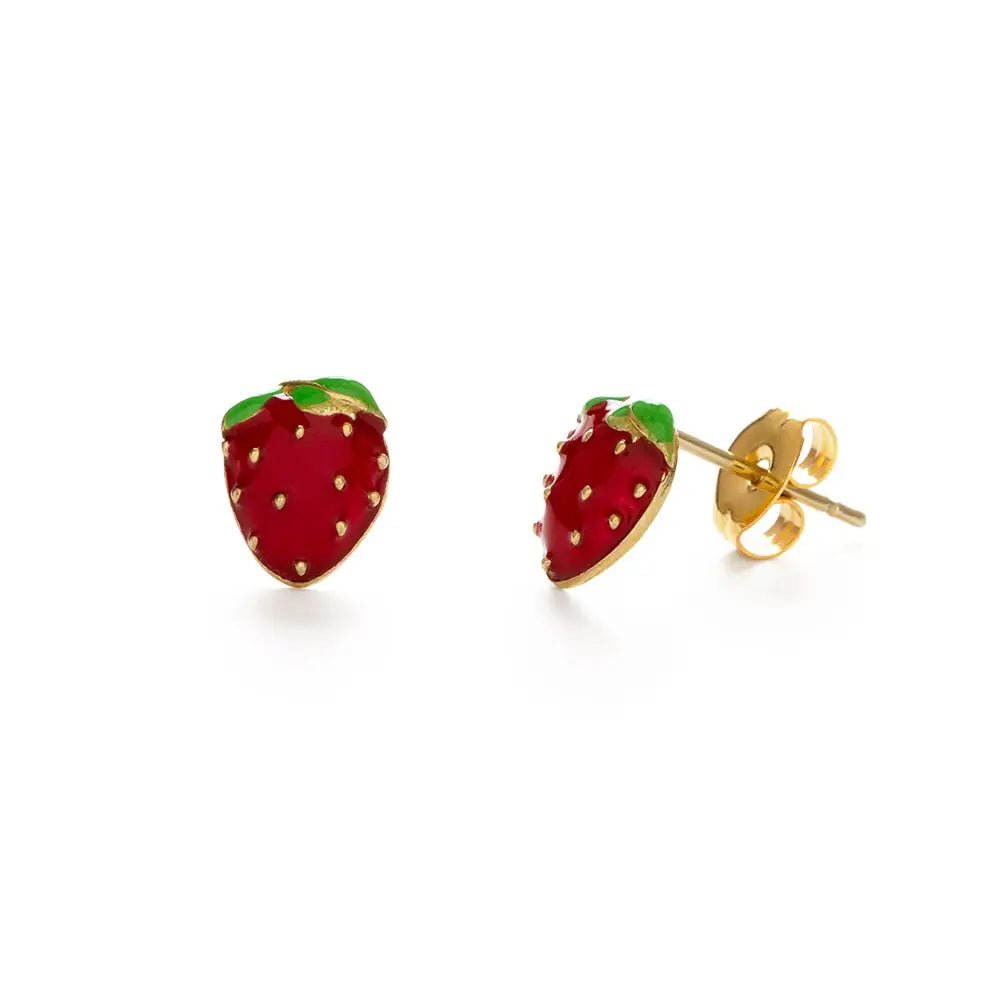 Rose & Lee Co Strawberry Stud Earrings Earrings