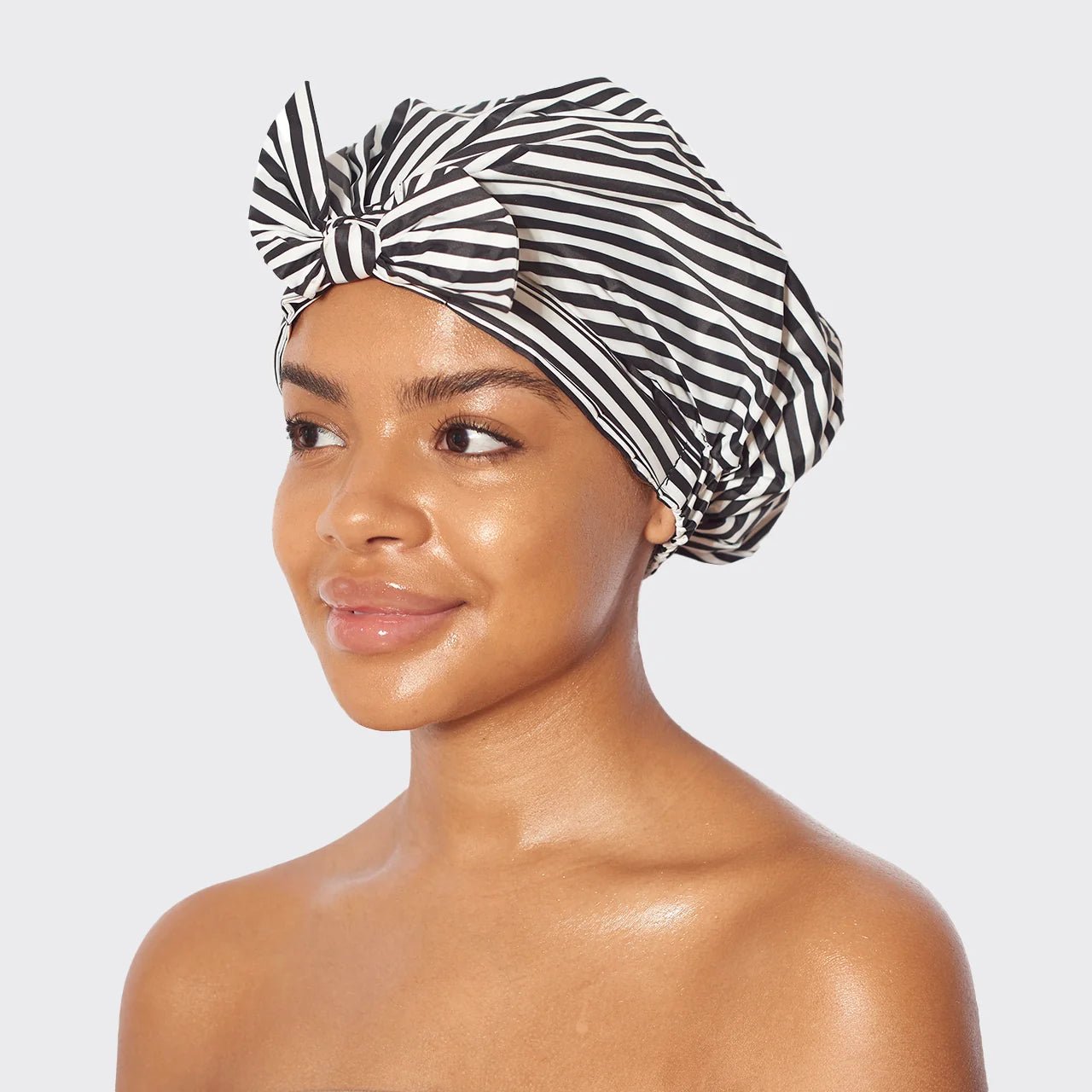 Rose & Lee Co Luxury Shower Cap, Stripes Hair