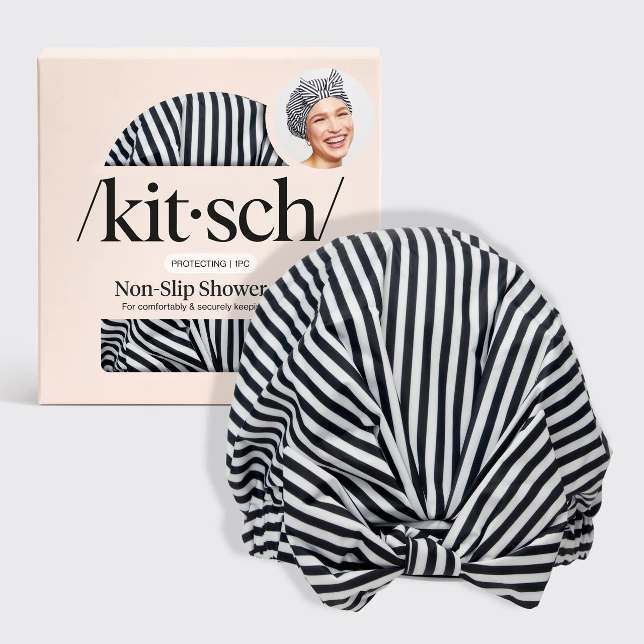 Rose & Lee Co Luxury Shower Cap, Stripes Hair