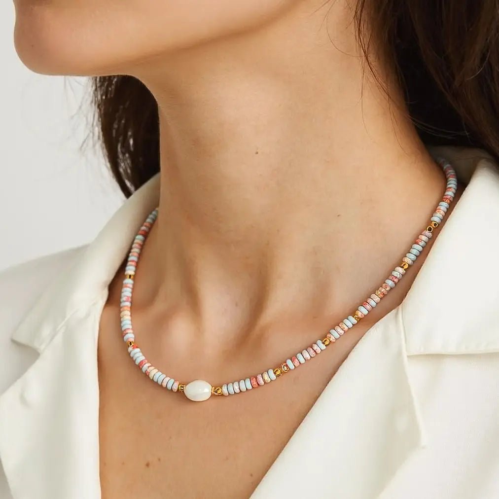 Rose & Lee Co Swank Boho Beaded Necklace Necklaces