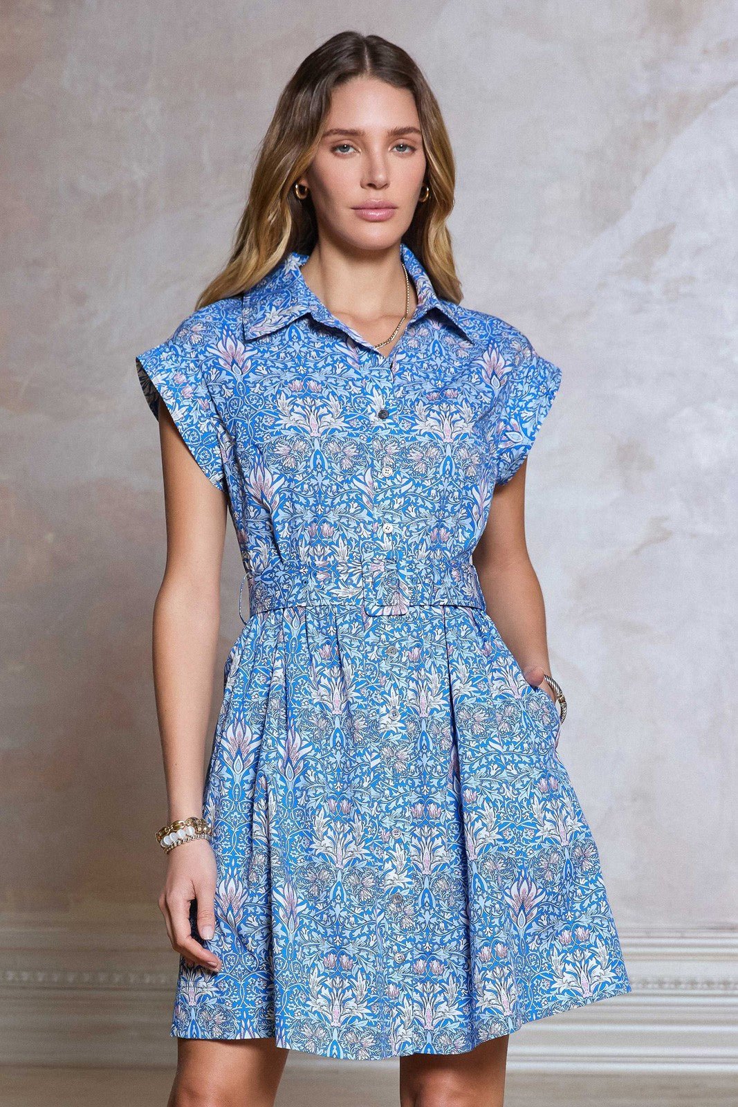 Rose & Lee Co Talia Dress, Blue Multi Work Dress