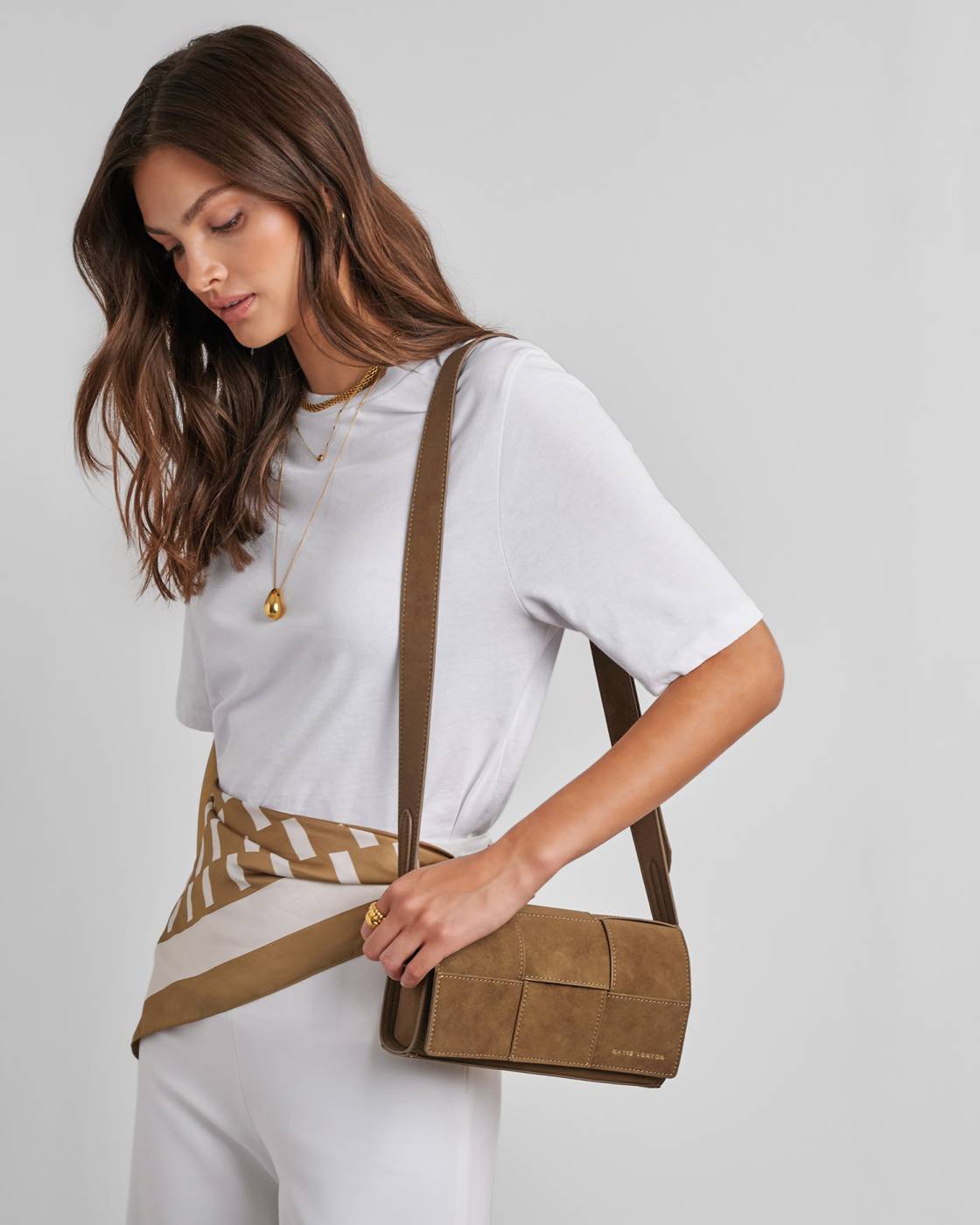 Rose & Lee Co Taya Crossbody Bag, Caramel Suedette Bags