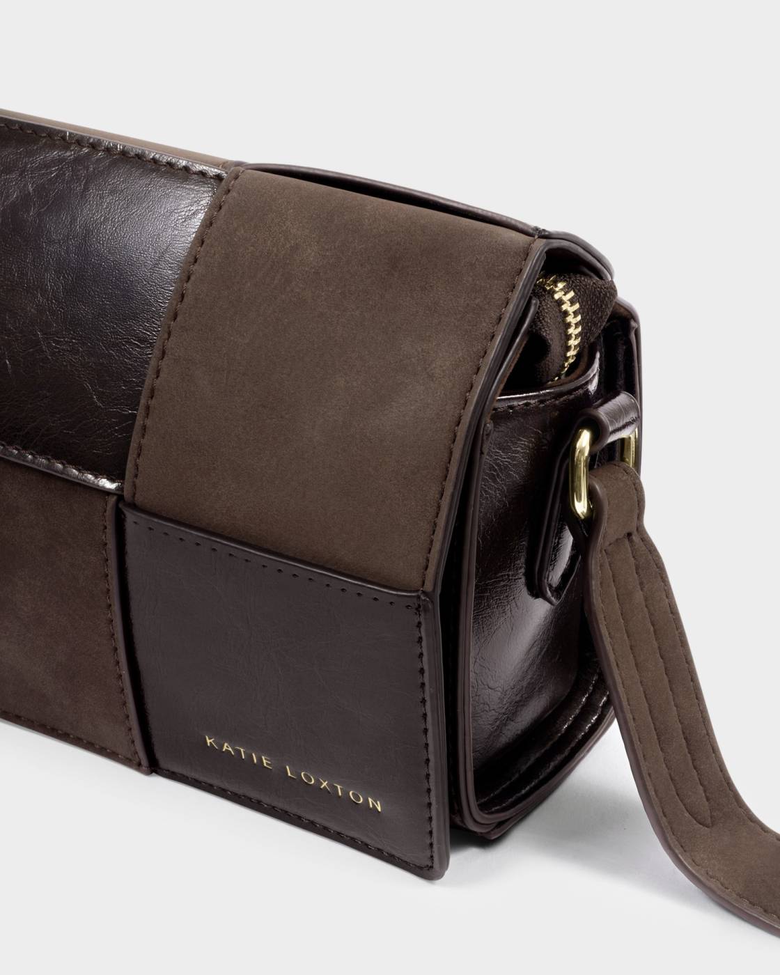 Rose & Lee Co Taya Crossbody Bag, Bitter Chocolate Suedette Bags